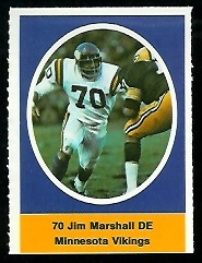 1972 Sunoco Stamps      352     Jim Marshall